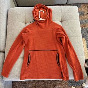 Melanzana Micro Grid Hoodie Women’s Small Burnt Carrot